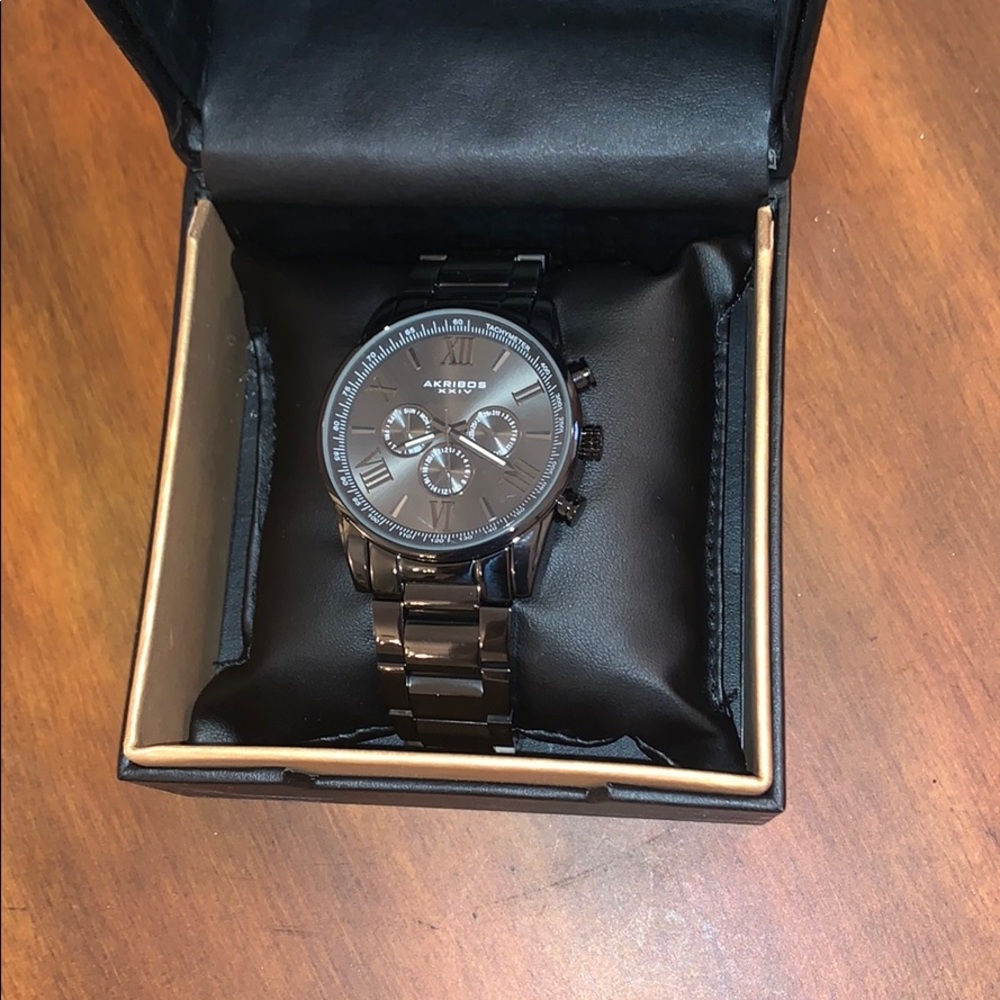 Black Akribos XXIV Men’s Watch